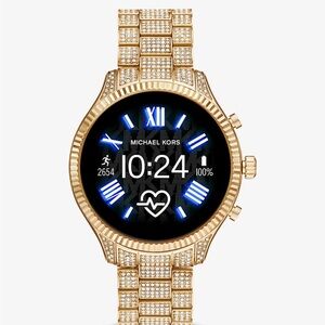 Michael Kors Gold Smartwatch with Pavé details